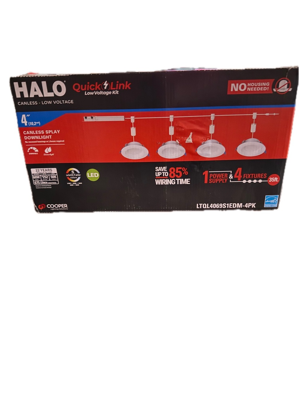 Halo Canless Display Lighting Kit - 4 Fixture LED